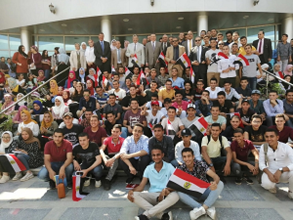 El Saeed and El Maghraby receive New Students at El Obour Branch Dr\ Gamal