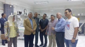 A tour of university president in the university hospitals