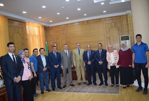 Benha University President receives participants at the 7th National Youth conference