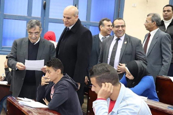 El Maghraby inspects Exams Halls and control Works at Faculties