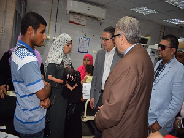 Prof.Dr\ Gamal El Saeed inspects the University Hospitals at El Adha Feast